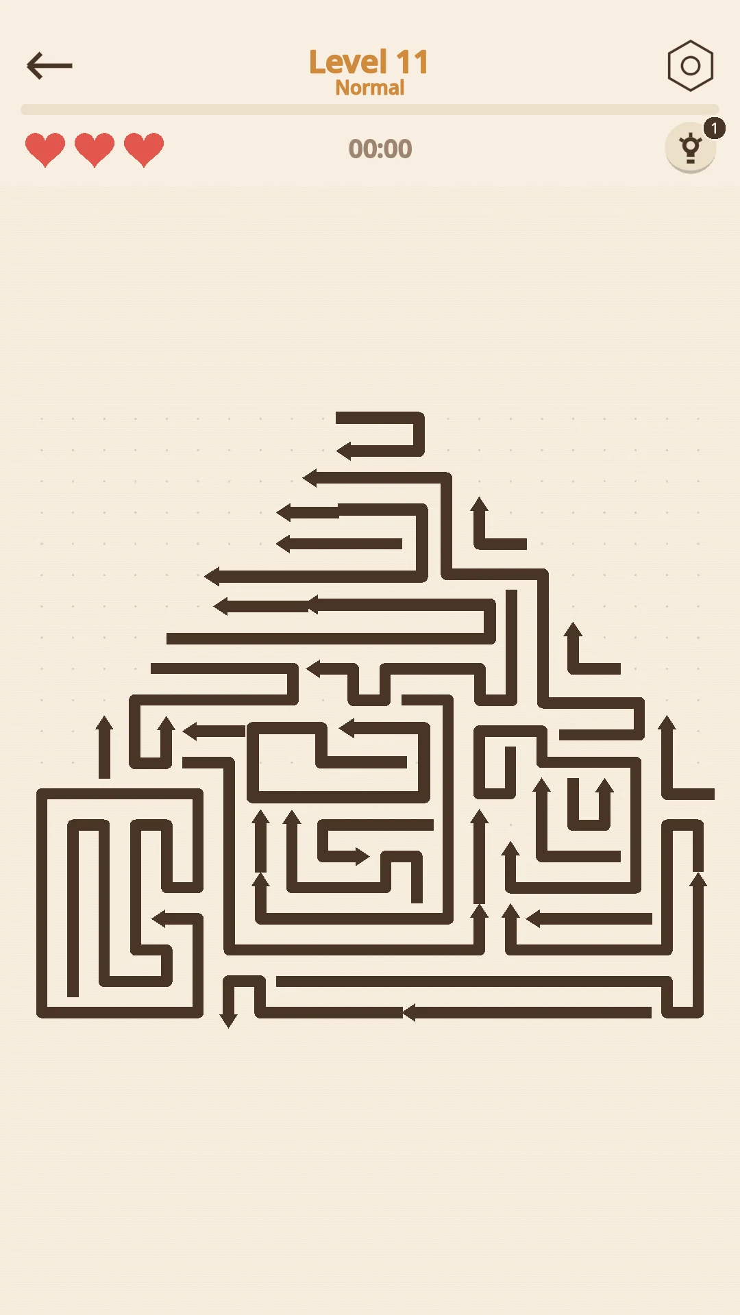 A board cut into a stepped silhouette